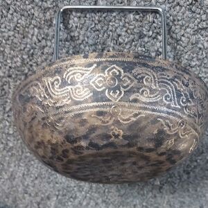 Vintage Thailand Bronze/Copper Hand Etched Bowl